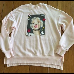 Marilyn Monroe Pale Pink Soft Sweatshirt - Small